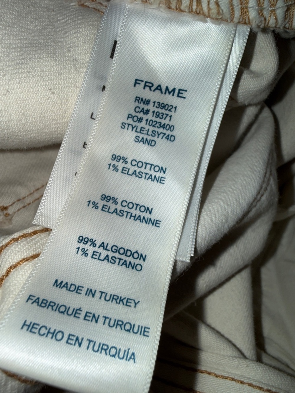 Frame Le Sylvie Slender Straight Jean in Sand Size 29 - Picture 6 of 7